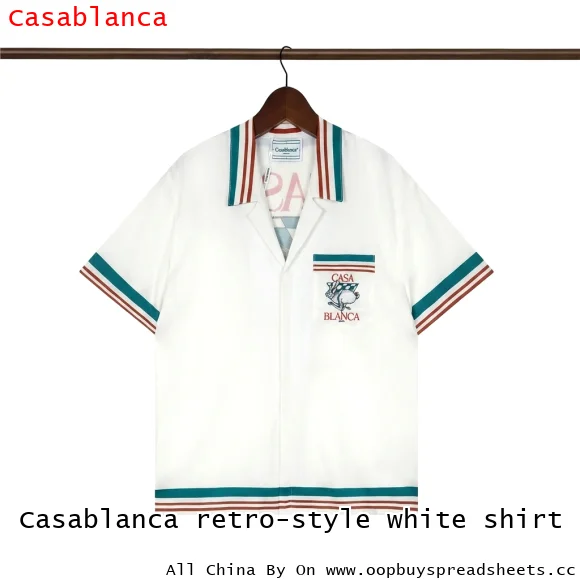 Casablanca retro-style white shirt