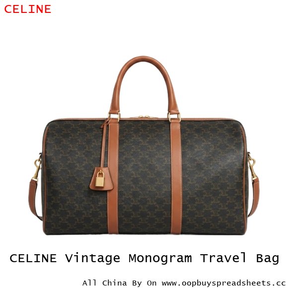 CELINE Vintage Monogram Travel Bag