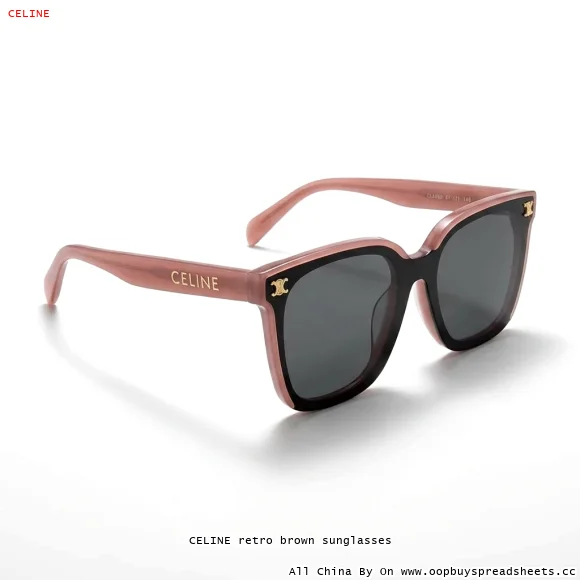 CELINE retro brown sunglasses
