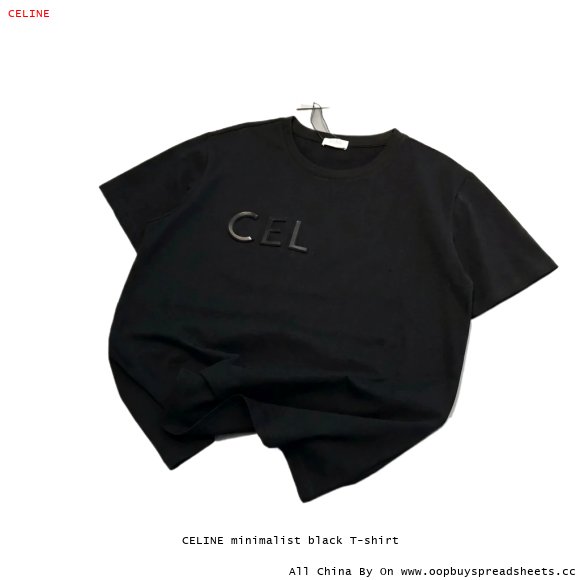 CELINE minimalist black T-shirt