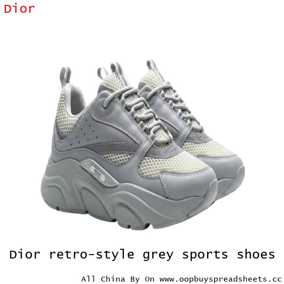 Dior retro-style grey sports shoes