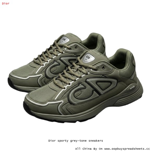 Dior sporty grey-tone sneakers