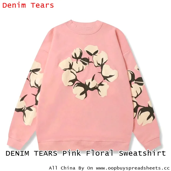 DENIM TEARS Pink Floral Sweatshirt