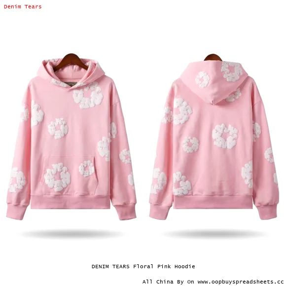 DENIM TEARS Floral Pink Hoodie