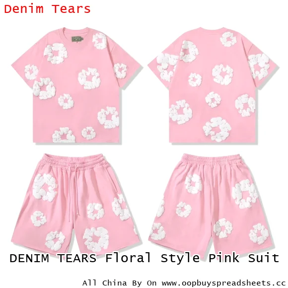 DENIM TEARS Floral Style Pink Suit