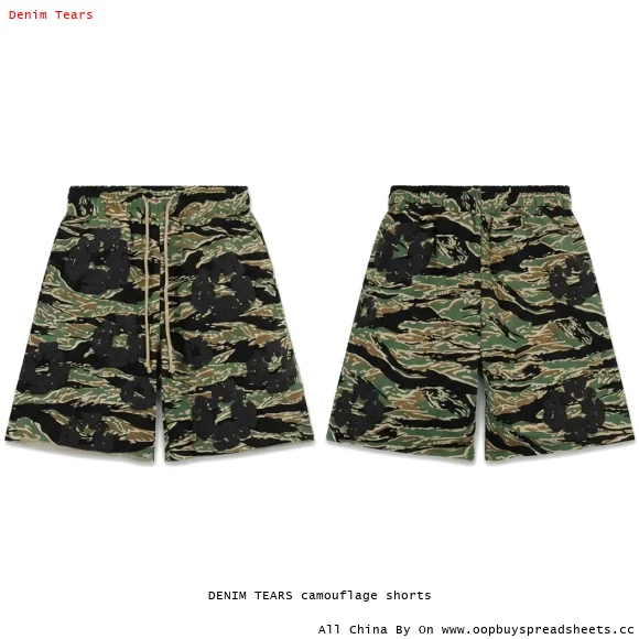 DENIM TEARS camouflage shorts