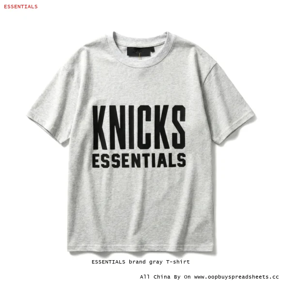 ESSENTIALS brand gray T-shirt