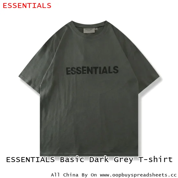 ESSENTIALS Basic Dark Grey T-shirt