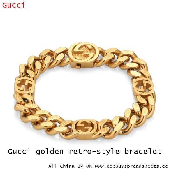 Gucci golden retro-style bracelet