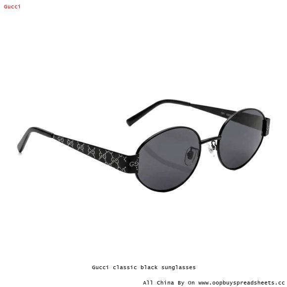 Gucci classic black sunglasses