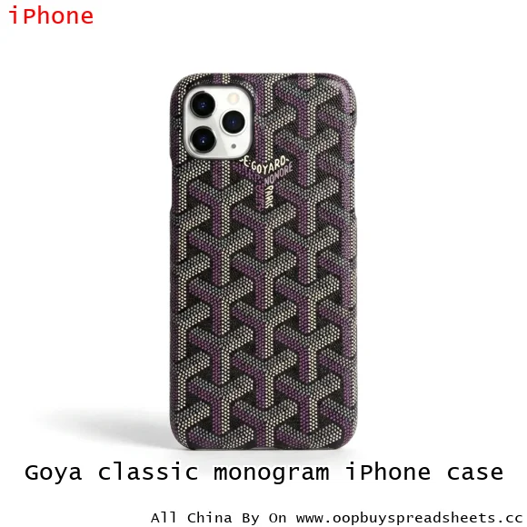 Goya classic monogram iPhone case