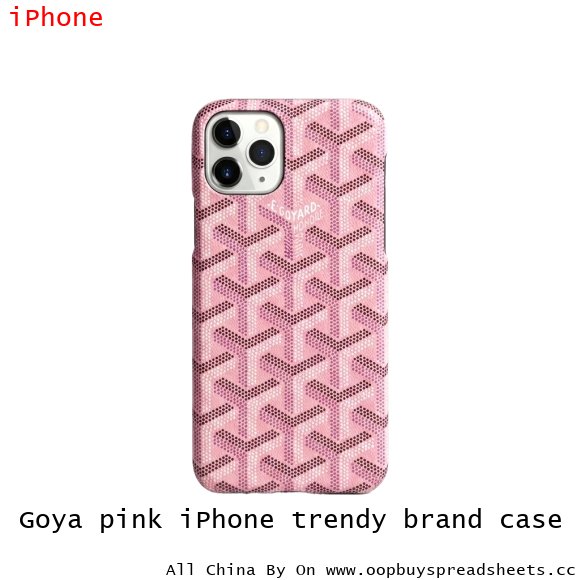Goya pink iPhone trendy brand case