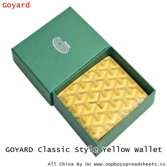GOYARD Classic Style Yellow Wallet