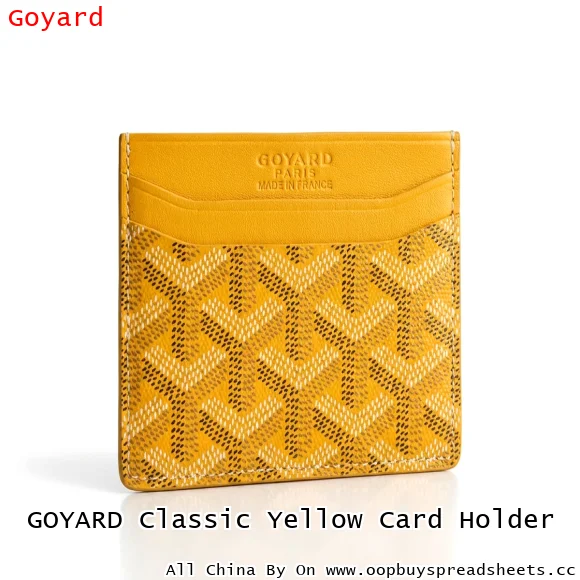 GOYARD Classic Yellow Card Holder
