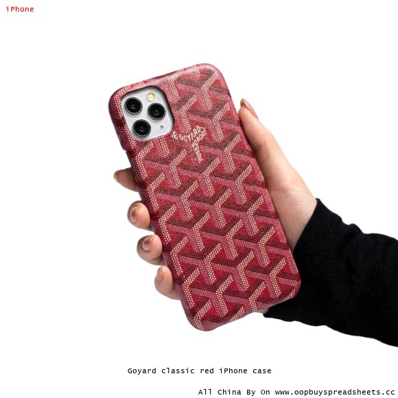 Goyard classic red iPhone case