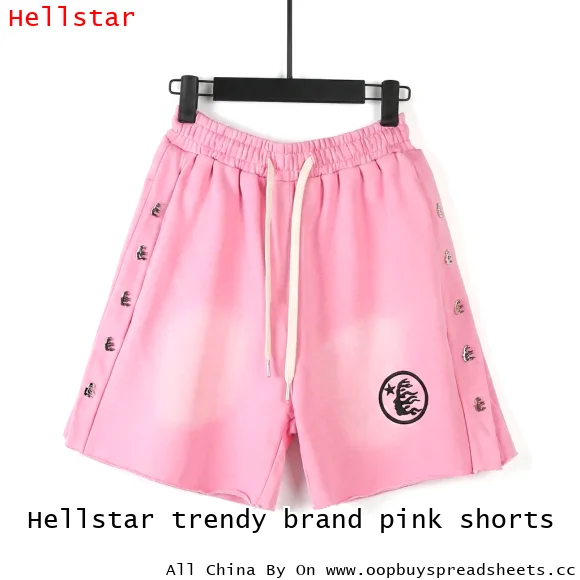 Hellstar trendy brand pink shorts