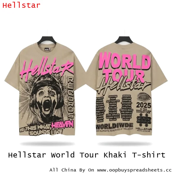 Hellstar World Tour Khaki T-shirt