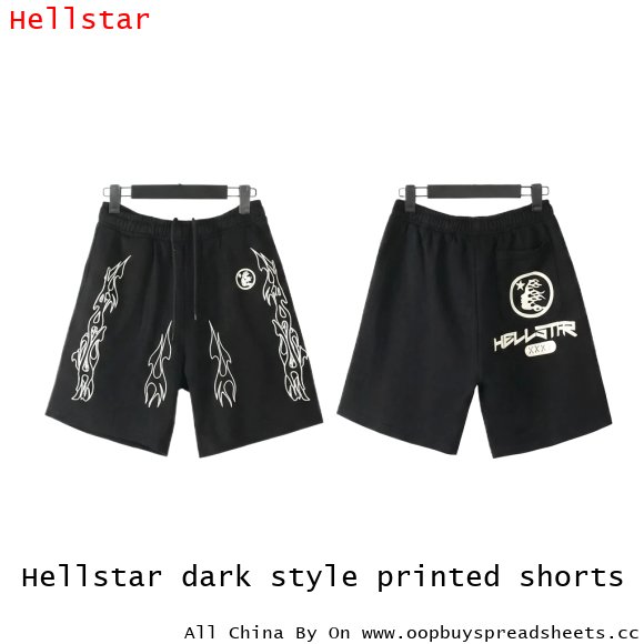 Hellstar dark style printed shorts