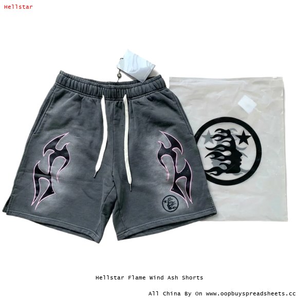 Hellstar Flame Wind Ash Shorts