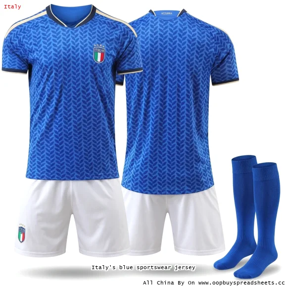 Italy's blue sportswear jersey
