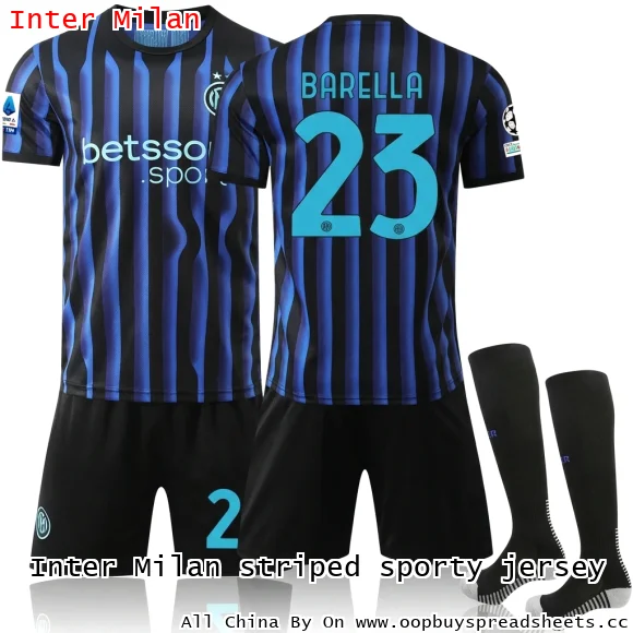 Inter Milan striped sporty jersey