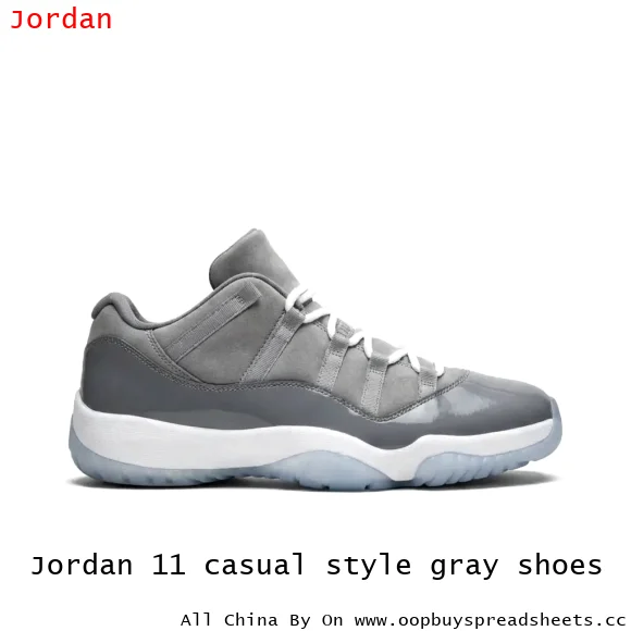 Jordan 11 casual style gray shoes