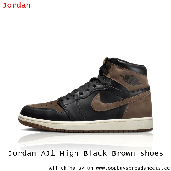 Jordan AJ1 High Black Brown shoes