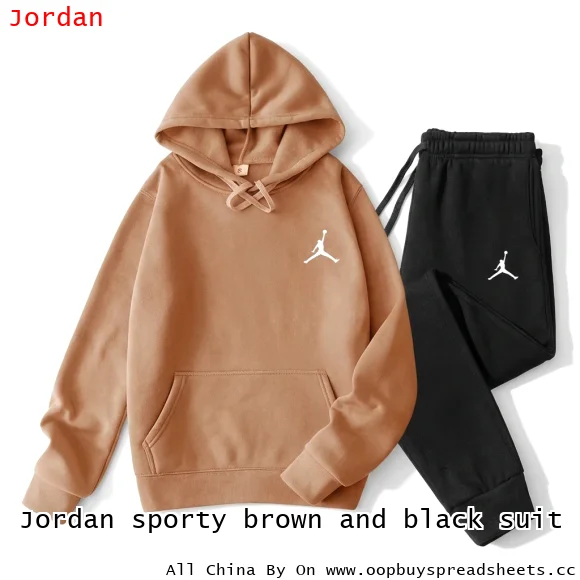 Jordan sporty brown and black suit
