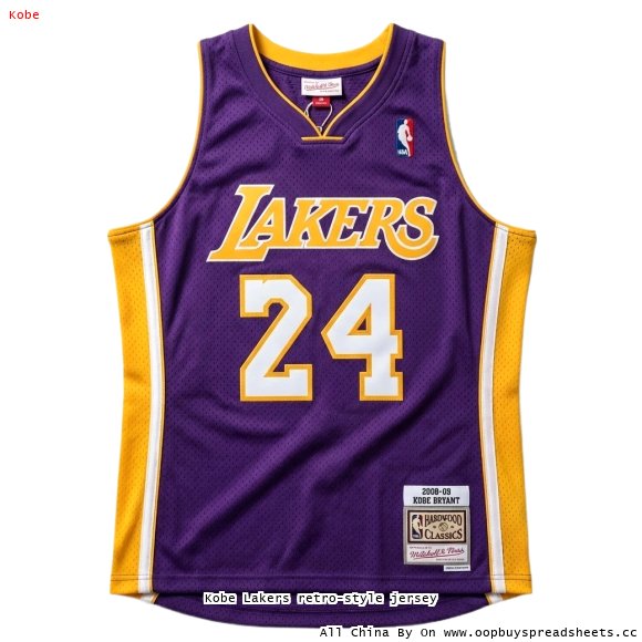 Kobe Lakers retro-style jersey
