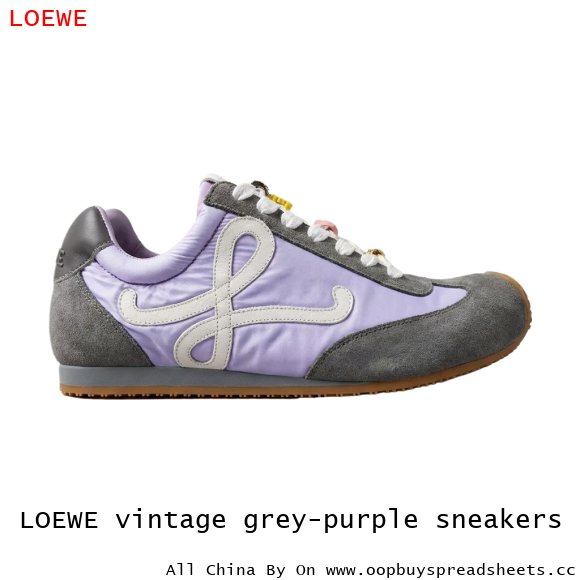 LOEWE vintage grey-purple sneakers