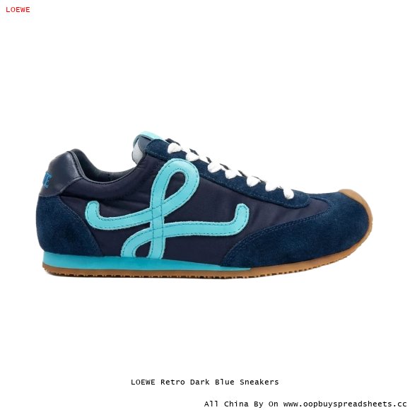 LOEWE Retro Dark Blue Sneakers