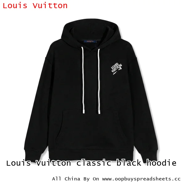Louis Vuitton classic black hoodie