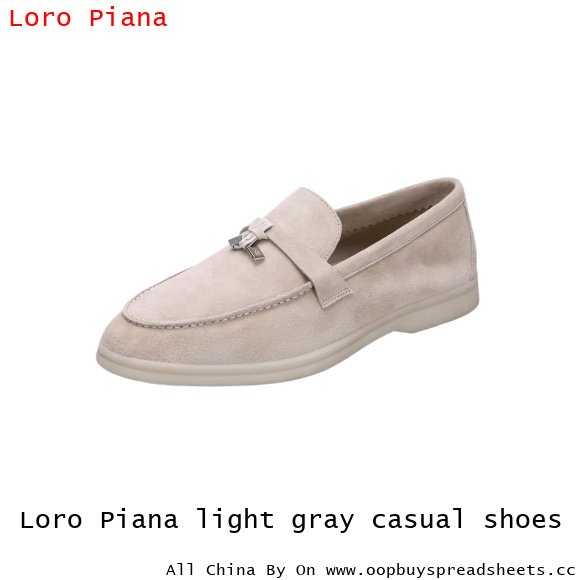 Loro Piana light gray casual shoes