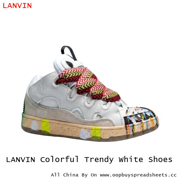 LANVIN Colorful Trendy White Shoes