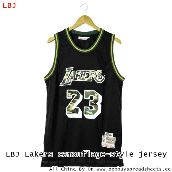 LBJ Lakers camouflage-style jersey
