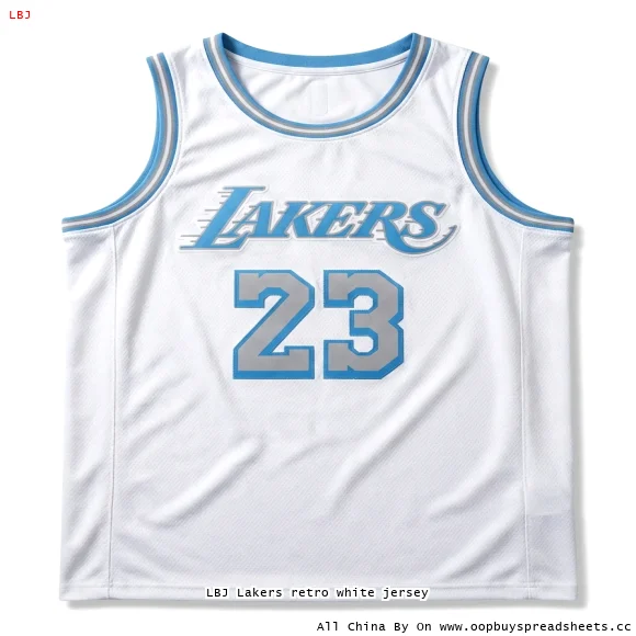 LBJ Lakers retro white jersey