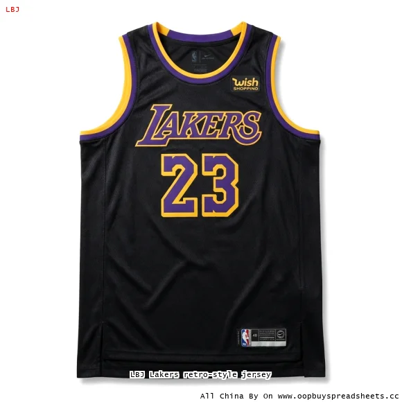 LBJ Lakers retro-style jersey
