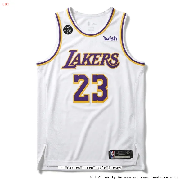 LBJ Lakers retro-style jersey