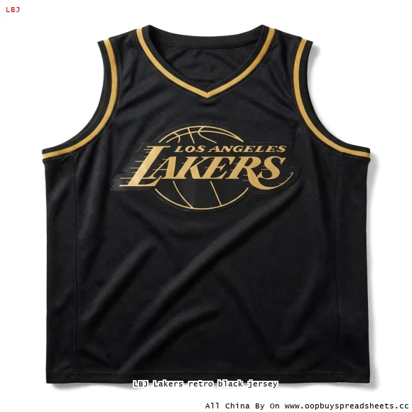 LBJ Lakers retro black jersey