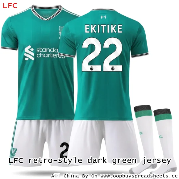LFC retro-style dark green jersey