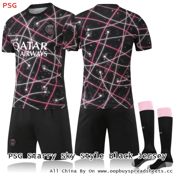 PSG Starry Sky Style Black Jersey
