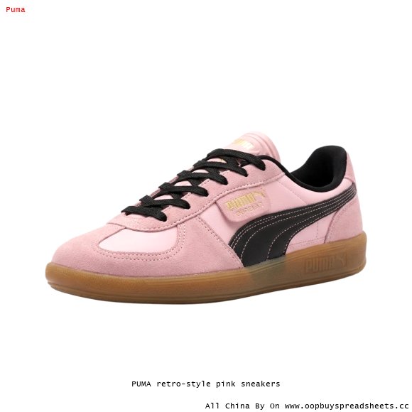 PUMA retro-style pink sneakers