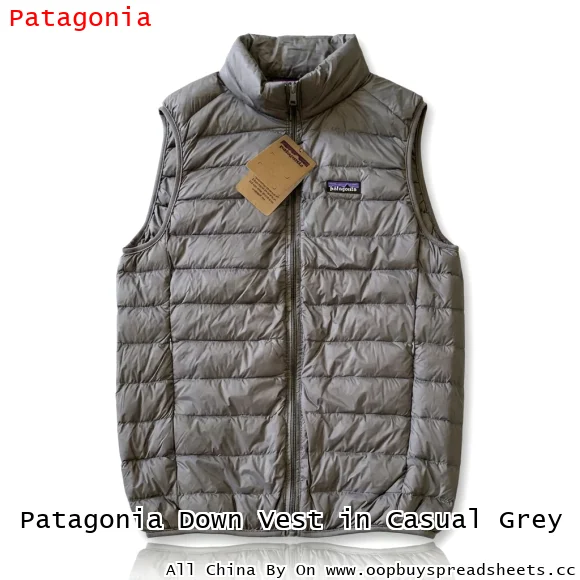Patagonia Down Vest in Casual Grey