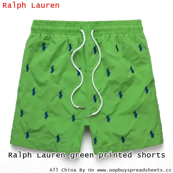 Ralph Lauren green printed shorts