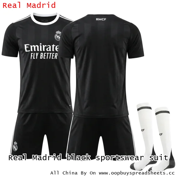 Real Madrid black sportswear suit