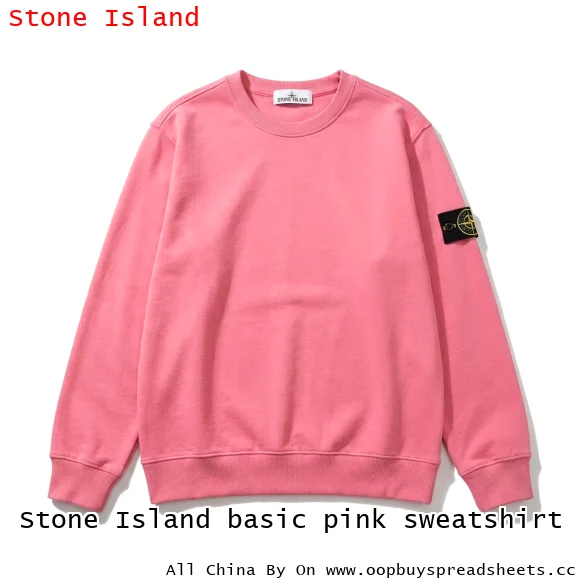 Stone Island basic pink sweatshirt