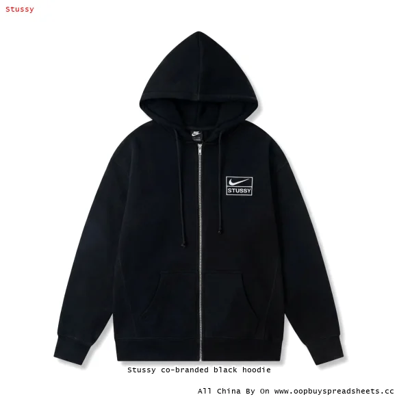 Stussy co-branded black hoodie