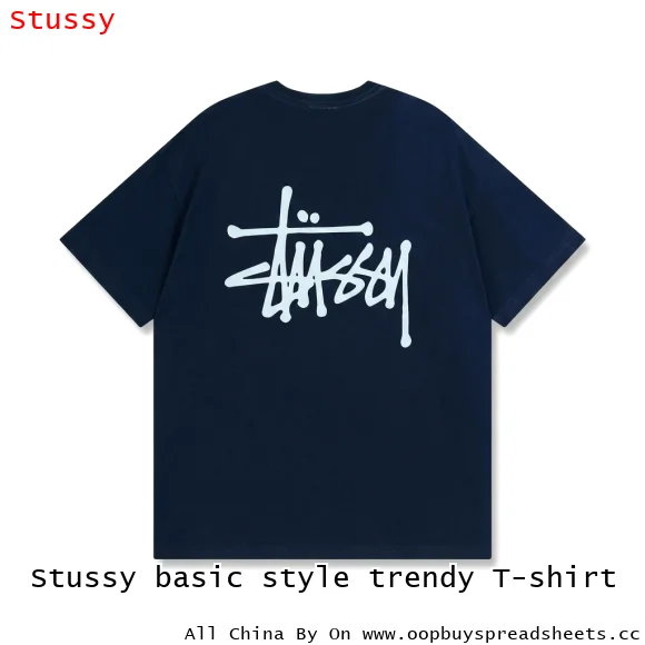 Stussy basic style trendy T-shirt