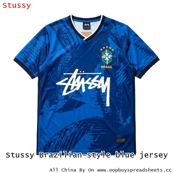 Stussy Brazilian-style blue jersey