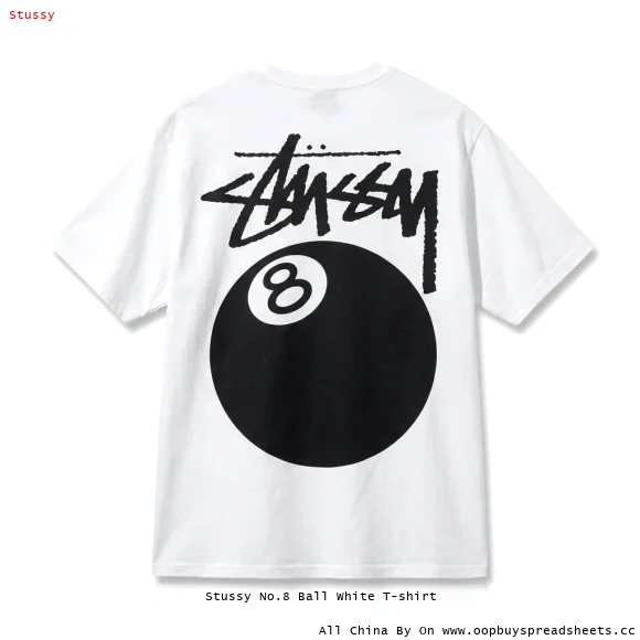 Stussy No.8 Ball White T-shirt